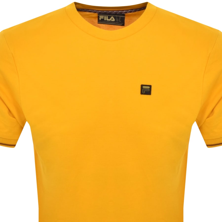 Yellow and blue fila shirt cheap
